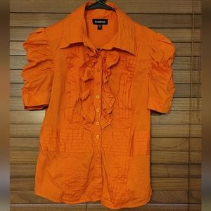 Bebe salmon orange color short sleeve top